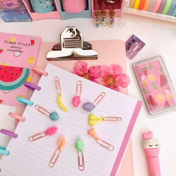 clips frutinhas pastel