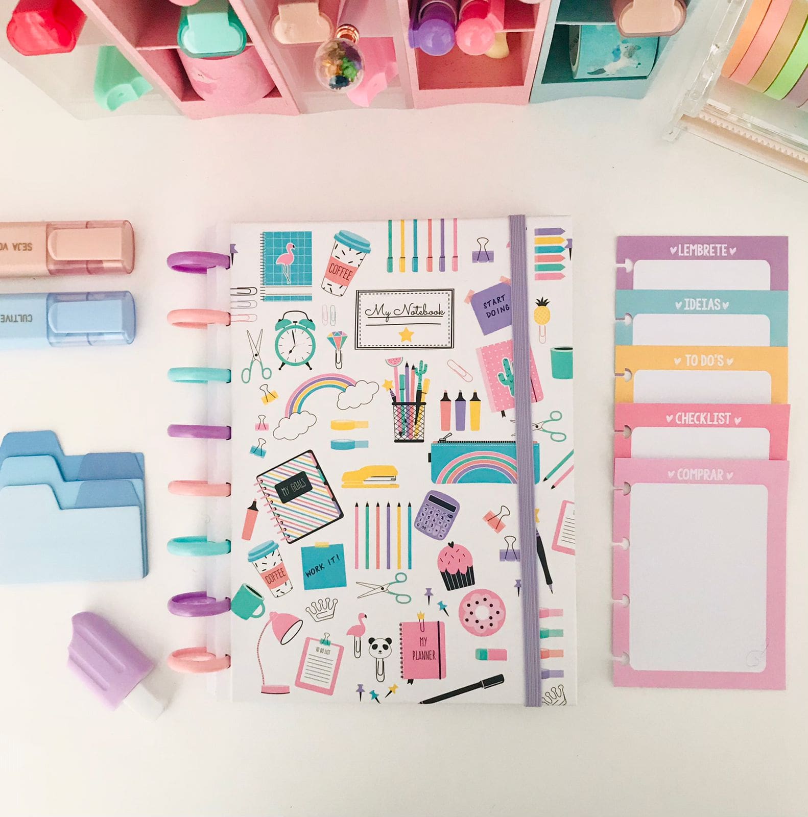 caderno de disco Back to School A5