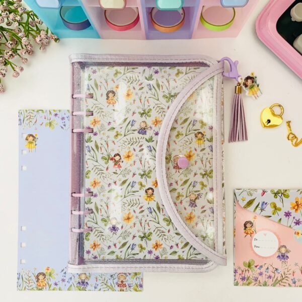 Fichário Glitter Floresta Encantada com 70 Folhas Decoradas 120 gramas