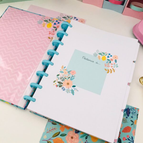 Caderno de Disco Buendía - Floral Turquesa - Image 2