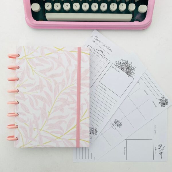Planner de Disco A5 Floral Elegante