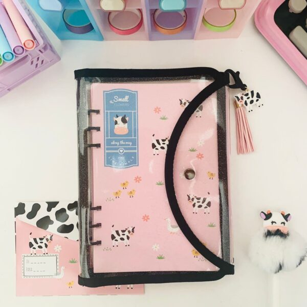 Fichário Glitter Smell the Flowers com 70 Folhas Decoradas 120 gramas