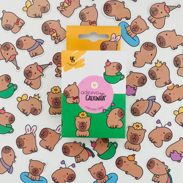 Adesivo na Caixinha Capivara Vibes