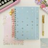 Caderno Wire-o Reposicionável 120 fl decoradas - Abelha Rainha Azul A5 (21 x 14,8cm)