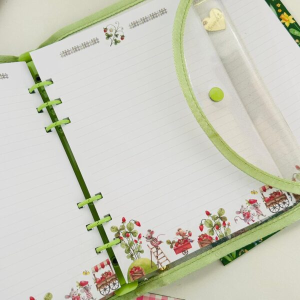 Refil Fichário 6 furos A5 (14,8 x 21cm) 40 folhas - Fazenda de Morango