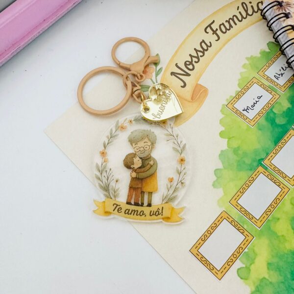 Chaveiro em Acrílico Te amo, Vô!