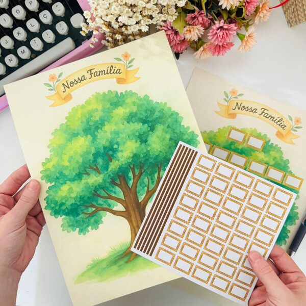 Kit Monte sua Árvore Genealógica com Adesivos