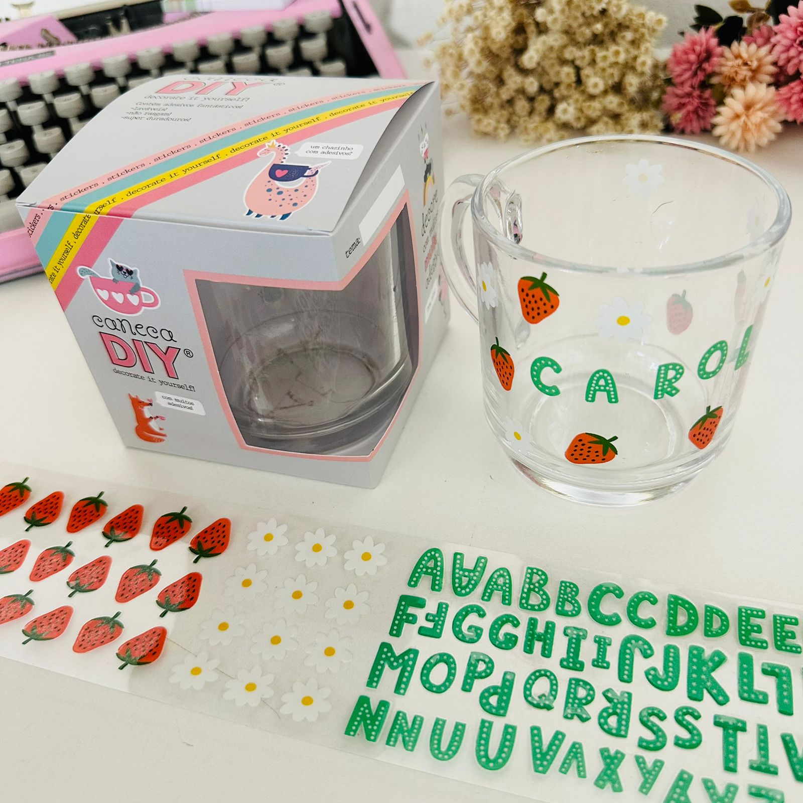 Caneca DIY 350 ML Morangos