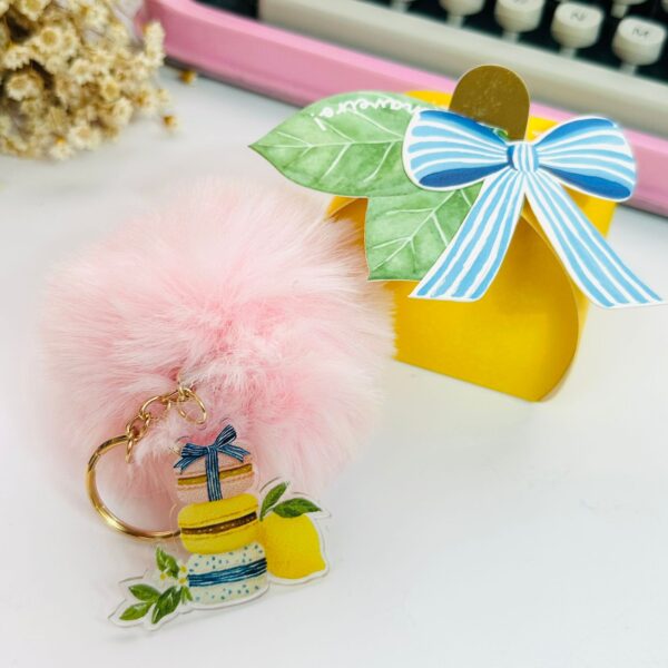 Caixa Limão Siciliano com Chaveiro Macarron e Limões Sicilianos