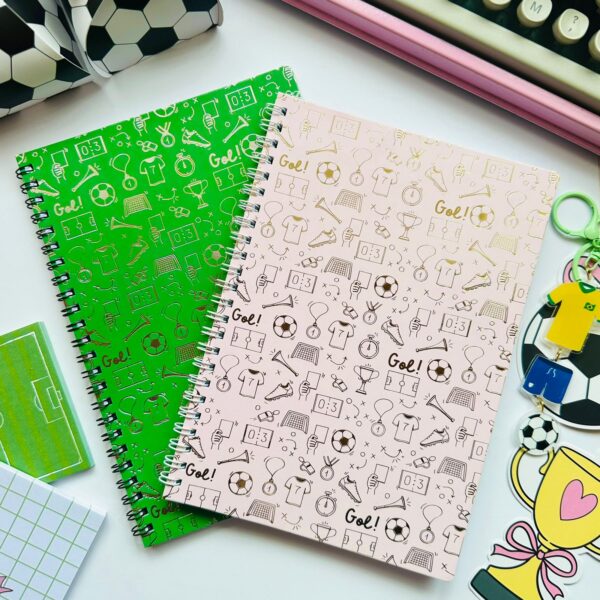 Cadernico Espiral Buendía A5 Futebol Folhas Pautadas