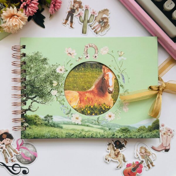 Scrapbook A5 com 30 Folhas Decoradas Adorável Country