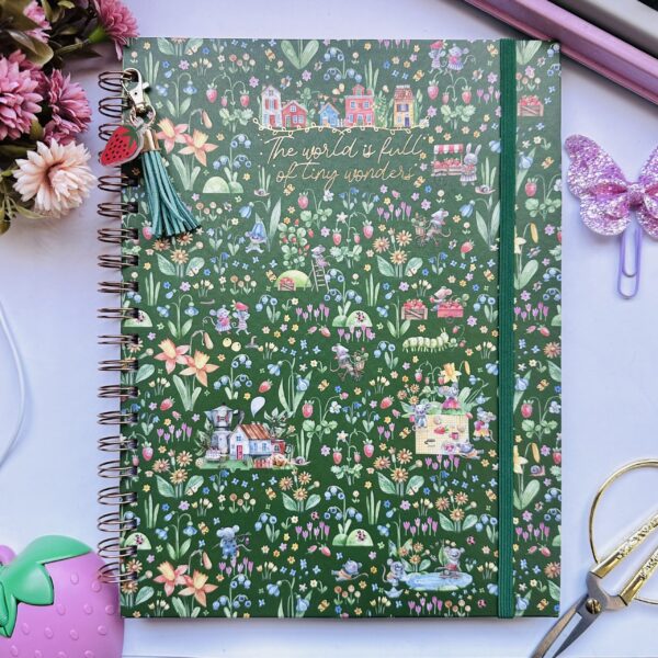 Caderno Wire-o Reposicionável 1 Matéria - Fazenda de Morango Universitário 60f (27,5x20cm)