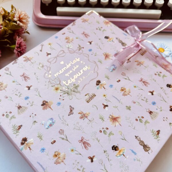 Álbum-Fichário Bailarinas 40 Folhas Decoradas 180gr - Rosa - Imagem 2
