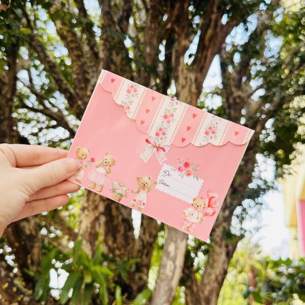 Kit Papéis de Carta com Envelopes La Palomita – Ursinhos em Aquarela - Imagem 2