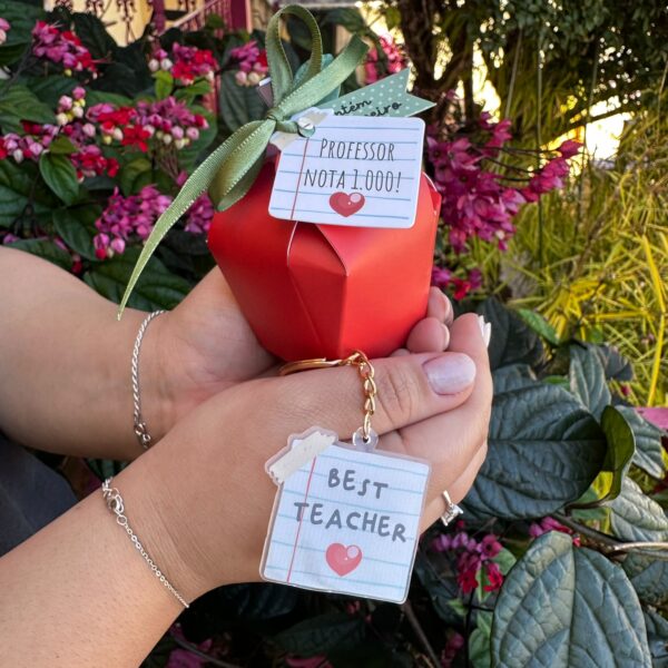 Chaveiro na Maçã - Best Teacher