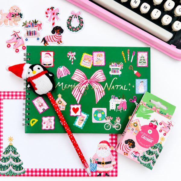 Kit com Malinha de Natal - Scrapbook