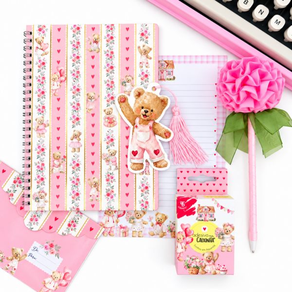 Kit com Malinha de Natal - Ursinhos em Aquarela