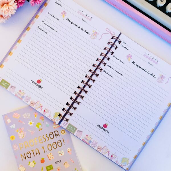Refil para Caderno de Disco A5 Folhas Pautadas - Planner do Professor