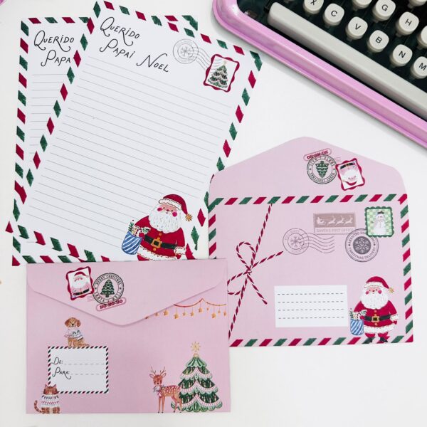 Kit com 2 Cartinhas para Papai Noel