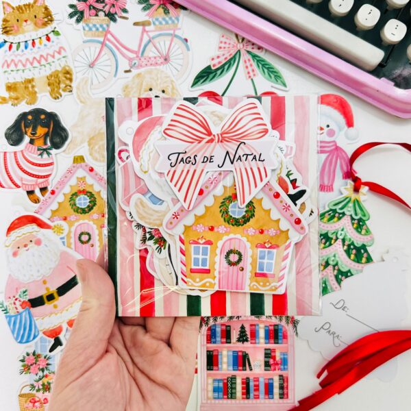 Kit com 12 Tags Natalinas Presenteáveis