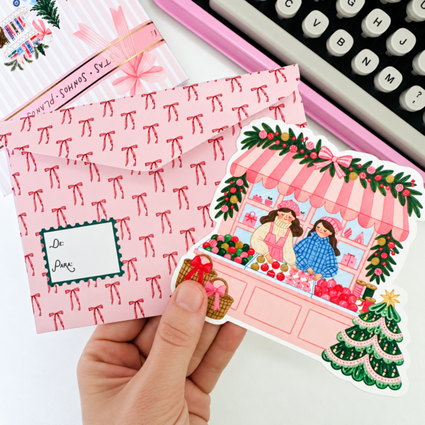 Cartão Markatto com Envelope - Lojinha de Natal